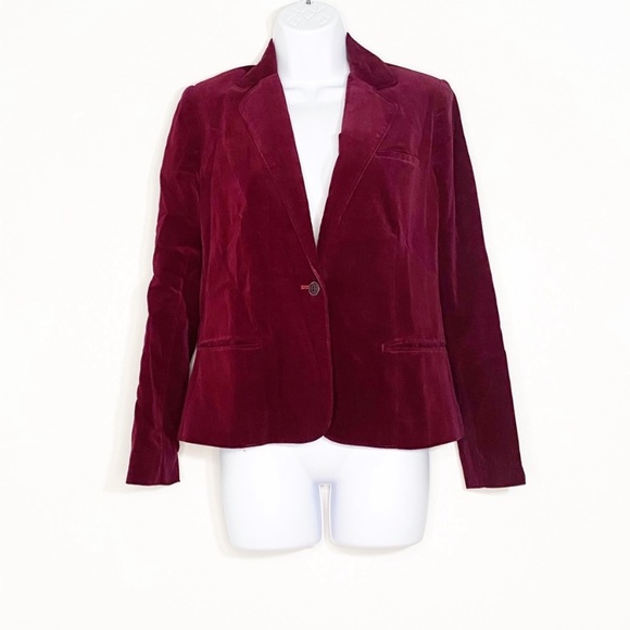 Mallards Point Velvet Burgundy blazer - Picture 4 of 5